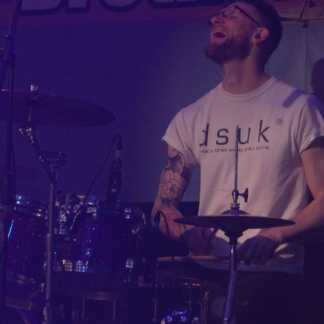 A person playing the drums