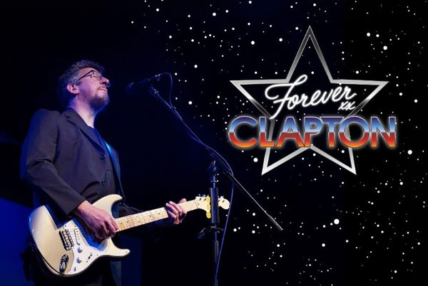 Forever Clapton performer playing a guitar