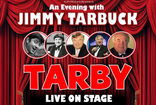 Text the reads 'An Evening with Jimmy Tarbuck'.