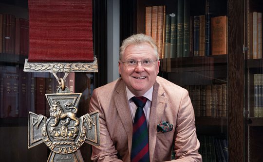 Mark Smith and a Victoria Cross medal.