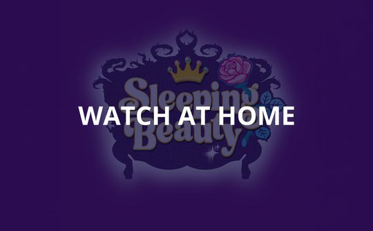 Text that reads 'watch at home'.