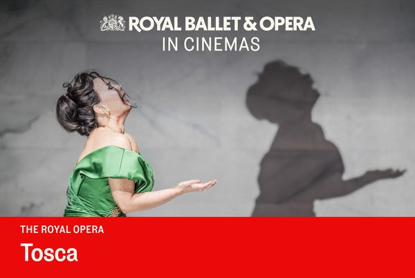 An opera singer. Text that reads 'Royal Opera and Ballet in cinemas'.