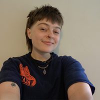 Mel Gilbert, Theatre Technician, dark t-shirt