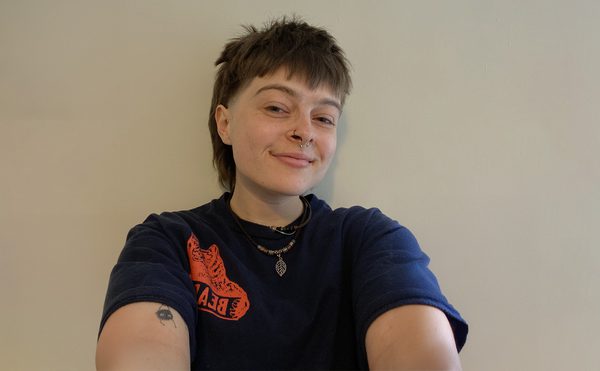 Mel Gilbert, Theatre Technician, dark t-shirt