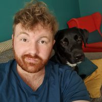 A man and his dog