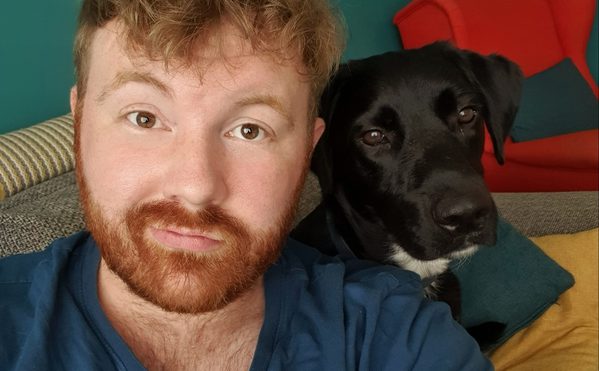 A man and his dog