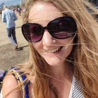 Victoria Burt, Press and Communications Officer, sunglasses